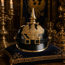 German Prussian Pickelhaube Replica Helmet Military Costume Wearable picture
