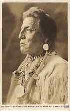 Chief Two Guns White Calf Native American On Nickel c1910 Real Photo Postcard picture