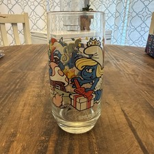 Vintage 1983 Smurfette glass Hardee's Smurf Glass Collection 2 picture