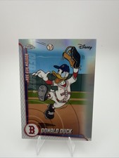 2026 Topps Chrome Disney Donald Duck Boston Red Sox MLB Home Jersey SP picture