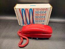 Vintage 1981 ITT Trendline Push Button Wall Phone Telephone - Red picture