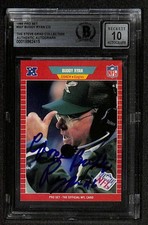 Buddy Ryan Signed 1989 Pro Set Eagles Card Beckett Auto 10 picture