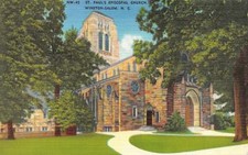 WINSTON-SALEM, NC North Carolina  ST PAUL'S EPISCOPAL CHURCH  c1940's Postcard picture
