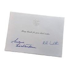 2016 Prince Hans-Adam II of Liechtenstein Signed Autograph Card Princess Marie picture