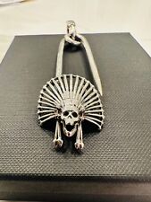CODY SANDERSON NAVAJO CHIEF KILL HATER SAFETY PIN PENDANT STERLING SILVER picture