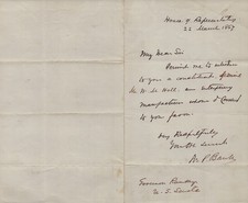 NATHANIEL P. BANKS - AUTOGRAPH LETTER SIGNED 03/22/1867 picture