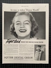 Vintage 1938 Squibb Dental Cream Print Ad picture
