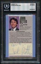 John Ritter signed autograph Custom Cut Actor Three's Company BAS Slabbed picture