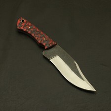 Beautiful Custom Hand Forged Railroad Spike Carbon Steel Blade Knife +Sheath picture