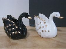 Black & White Swan Salt & Pepper Shaker Set picture