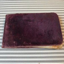 Original 1886 Velvet Cover Autograph Book with pictures and old writings  picture