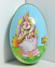 Vintage Metal Tin Easter Egg Tin Box Co. of America Made in Hong Kong picture