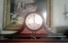 Antique SESSIONS Wooden Mantel Clock DULCIANA Model INLAYS Mahogany Vintage 8day picture