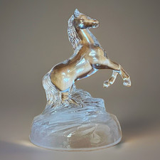 Cristal D’Arques Crystal Glass Rearing Horse Figurine picture