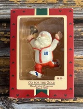 1988 GO FOR THE GOLD Olympic Santa Hallmark Keepsake Ornament w/Box QX417-4 picture