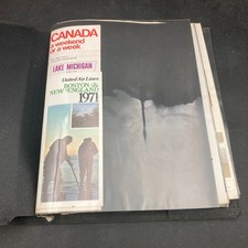 Vintage 1971 New England/Canada Vacation Scrapbook/Memory Book 30 Full Pages picture