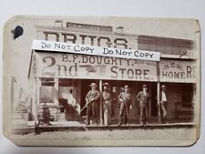 Antique Western Cabinet Photo Gun Armed Cowboy Men Store ARKANSAS CITY, KANSAS picture