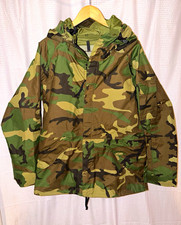 VTG 1992 US Military ECWCS Gen 1 Woodland Camo GoreTex Parka Jacket Medium Reg picture