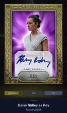 Rey - Gold Purple Signature Legendary - Star Wars Card Trader Foundry 2026 picture