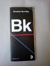 Full size Brooklyn MTA Transit Bus Map, New York City NYC, 2016 picture