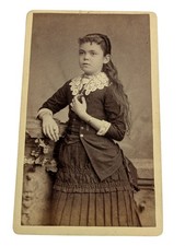 Antique CDV Photo Young Girl Portrait Colby Manchester NH Victorian 1880s picture