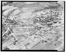 Lithograph of Los Angeles 1871 detail 2 California Old Photo picture