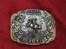 Bull Riding Rodeo Champion Trophy Buckle☆X~treme☆2017☆Sisters Oregon☆Rare☆681 picture