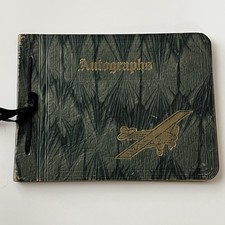 Vintage 1930s Hand Written Autograph Signed Album ID Katherine Green Biplane picture