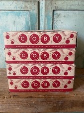 Vintage Coby Glass Christmas Ornaments Lot 48 Red Balls 4 Boxes American Made picture