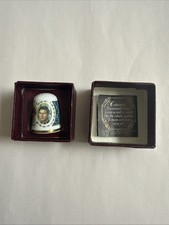 Vintage 1981 CAVERSWALL THIMBLE Prince Charles & Princess Diana New Box picture