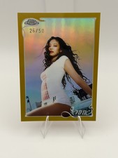2026 Topps Chrome x Jennie #8 Gold Refractor True Gold /50 RARE BLACK PINK picture