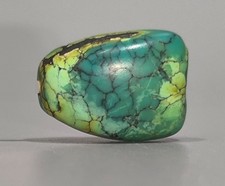Real Tibet 18th Century Antique Noble Buddhist Jewelry Gem Turquoise Bead Amulet picture