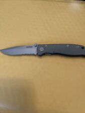 Gerber Lockback Knife 4660214A / Unique Handle / Partially Serrated / Used / picture