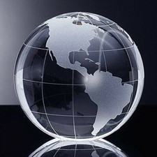 High Quality Crystal Globe Paperweight 3.2