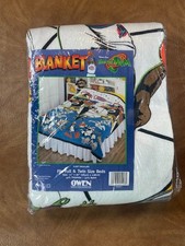 Space Jam Blanket Full / Twin Size Bedding Owen 72x90 1996 Vintage picture