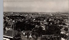 BIRDS EYE VIEW AERIAL c1940 san pedro ca real photo postcard rppc california ca picture