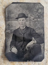 Antique 1800s Handsome Young Man Tintype Photograph ~ 3