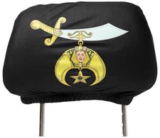 Shriner Noble Car Seat Headrest Cover [Pack of 2 - Black - Car] picture