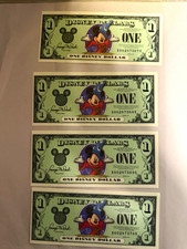 Uncirculated Lot of 4 consecutive Disney Dollars  $1 Series A picture