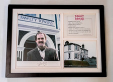 FAWLTY TOWERS VINTAGE 1975 JOHN CLEESE SIGNED AUTOGRAPHED FRAMED PROMO PHOTO picture