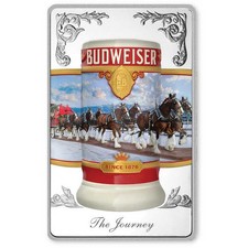 Budweiser The Journey Stein-themed White Brass Collectible Bar picture