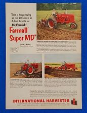 1953 INTERNATIONAL HARVESTER IH PRINT AD McCORMICK / FARMALL SUPER MD TRACTOR picture