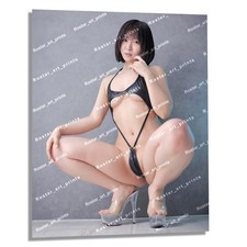 8x10 Short Hair Asian Fit Model Sling Bikini EXCLUSIVE HQ+ Photo Print AS1775 picture