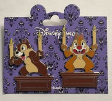 Disneyland Paris - Phantom Manor Haunted Mansion - Chip & Dale Candle 2 Pin Set picture