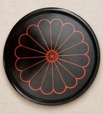 Vintage Zohiko Kyoto Black Lacquer Round Tray 9.25
