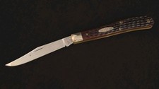 Vintage 1982 Case XX 61048 Slimline Trapper Jigged Delrin Handle 8 Dot Knife picture
