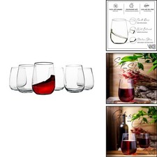 Vikko Stemless Wine Glasses 16 Ounce Set of 6 Clear picture
