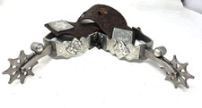 1950s Sterling Silver Overlay Western Spurs California/Vaquero Style picture
