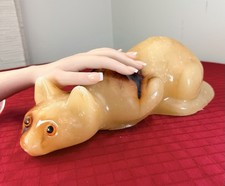 Large Sculpted Cat Wax Candle 14.75