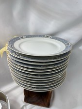 Theodore Haviland Limoges Rani Gold Rimmed Dinner Plate 9.5” Birds 12 Set Mint picture